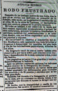 The burglary took place on a holiday, two suspects arrested.